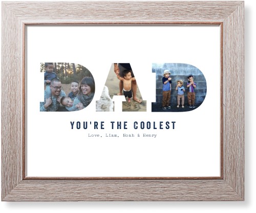 Dad Art Print, Rustic, Signature Card Stock, 11x14, White