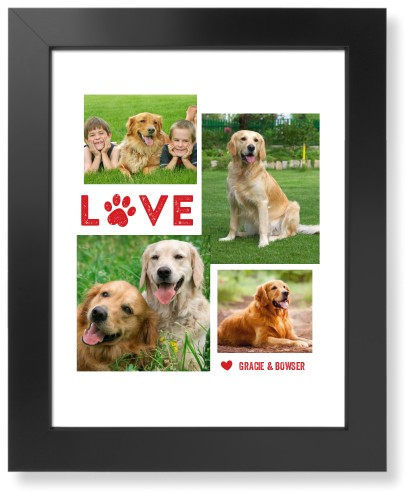 Pet Love Art Print, Black, Signature Card Stock, 11x14, White