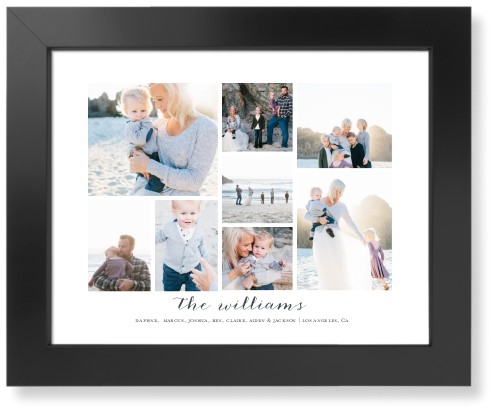 Clean Gallery Collage of Eight Art Print, Black, Signature Card Stock, 11x14, Multicolor, multi