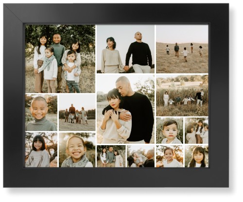 Collage of Fifteen Art Print, -Black-Multicolor-Signature Card Stock-11x14