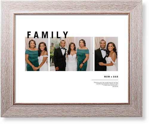 Modern and Minimal Family Art Print, -Rustic-White-Signature Card Stock-11x14