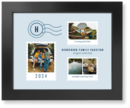 Stamp Collage Art Print, Black, Signature Card Stock, 11x14marine layer