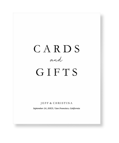 Cards and Gifts Signage Art Print, No Frame, Signature Card Stock, 11x14multi