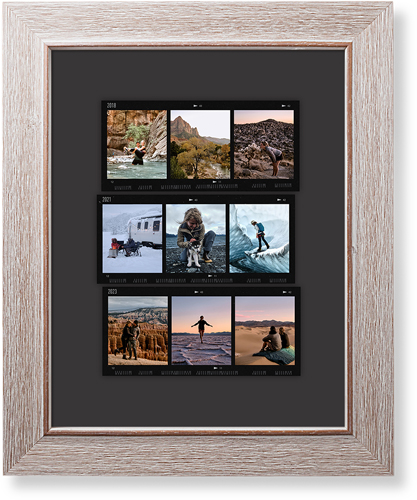 Travel Film Collage Art Print, -Rustic-Grey-Signature Card Stock-11x14