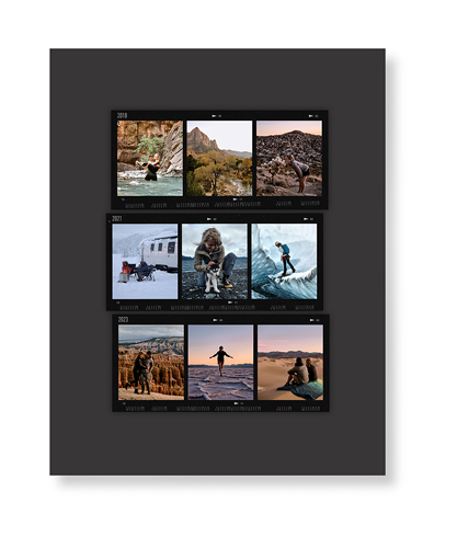 Travel Film Collage Art Print, No Frame, Signature Card Stock, 11x14charcoal