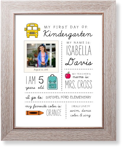 Milestone Art Print, -Rustic-White-Signature Card Stock-11x14