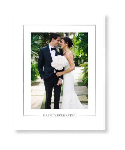 Simple Outline Border Portrait Art Print, No Frame, Signature Card Stock, 11x14white