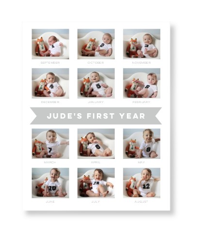 A Year in Summary Art Print, -No Frame-White-Signature Card Stock-11x14