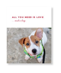 love and a dog gallery of one art print