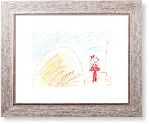 Create Your Own Kids Art Art Print, -Rustic-Multicolor-Signature Card Stock-11x14