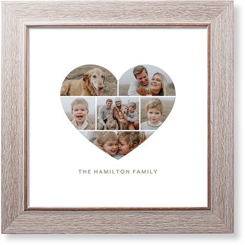 Filled Heart Art Print, Rustic, Signature Card Stock, 12x12, White, white