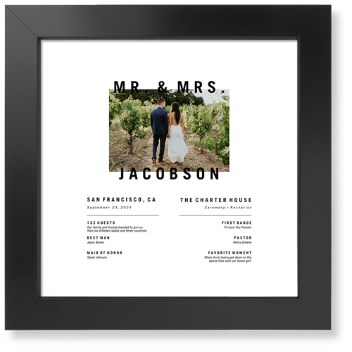 Modern and Minimal Moments Art Print, Black, Signature Card Stock, 12x12, White, white