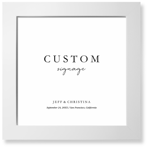 Custom Wedding Signage Art Print, White, Signature Card Stock, 12x12, Multicolor