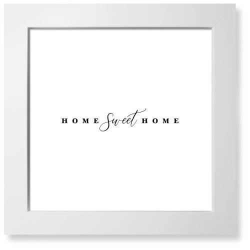 Home Sweet Home Script Art Print, White, Signature Card Stock, 12x12, Multicolor
