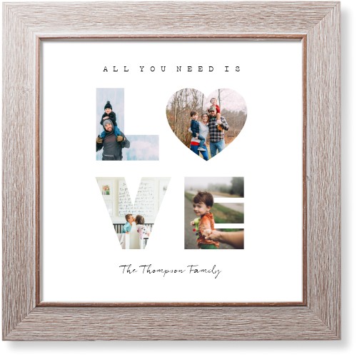 Love Art Print, Rustic, Signature Card Stock, 12x12, White