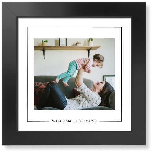 Simple Outline Border Landscape Art Print, Black, Signature Card Stock, 12x12white