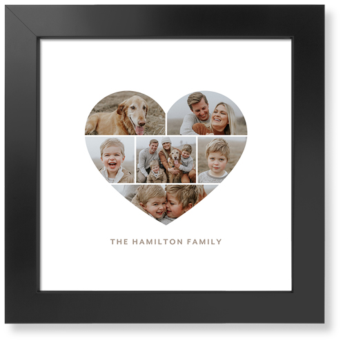 Filled Heart Art Print, Black, Signature Card Stock, 12x12white