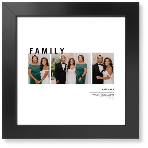 Modern and Minimal Family Art Print, -Black-White-Signature Card Stock-12x12