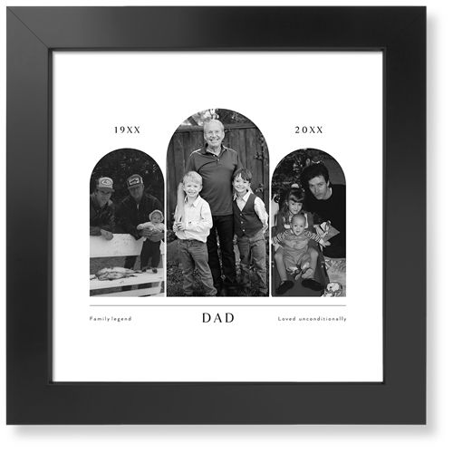 Timeline Arches Art Print, Black, White, Signature Card Stock, 12x12