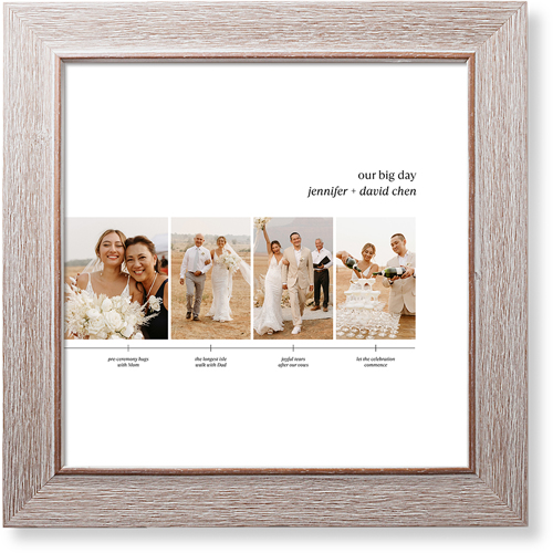 First Year Timeline Art Print, Rustic, Signature Card Stock, 12x12white