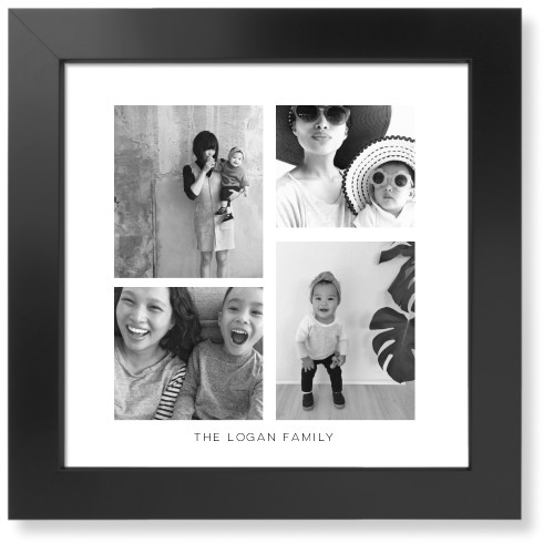Vertical Gallery Collage of Seven Art Print, -Black-Multicolor-Signature Card Stock-12x12