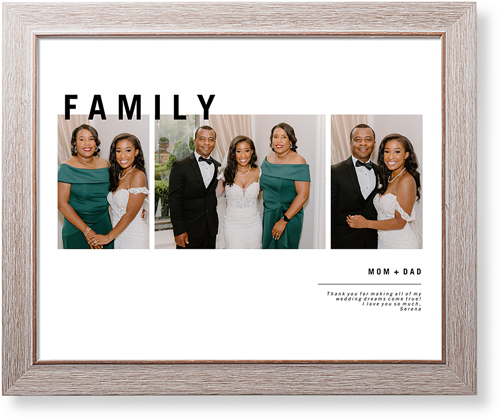 Modern and Minimal Family Art Print, Rustic, Signature Card Stock, 16x20, White, white