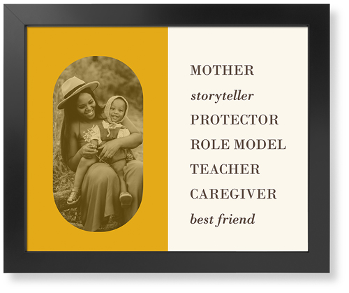 Traits of the Best Art Print, Black, Signature Card Stock, 16x20, Yellow