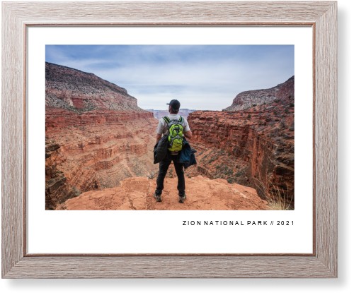 Modern Gallery Art Print, Rustic, Signature Card Stock, 16x20, White, white