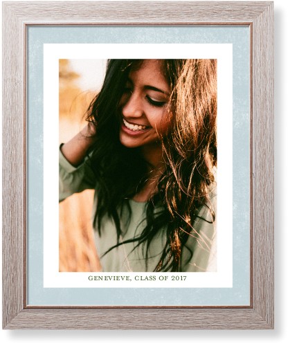 Bold Frame Art Print, Rustic, Signature Card Stock, 16x20, Blue, rain