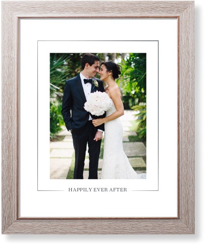 Simple Outline Border Portrait Art Print, Rustic, Signature Card Stock, 16x20, White, white