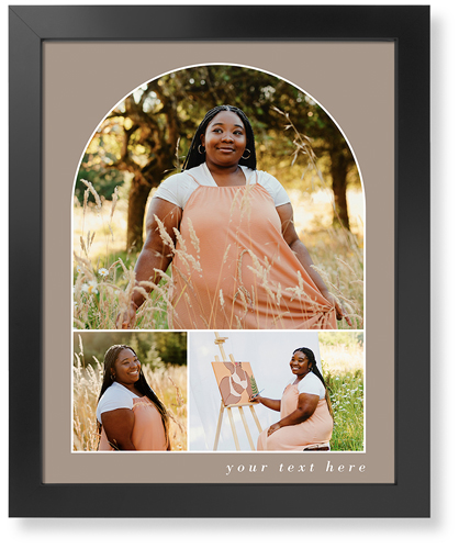 Arched Collage Art Print, -Black-Brown-Signature Card Stock-16x20