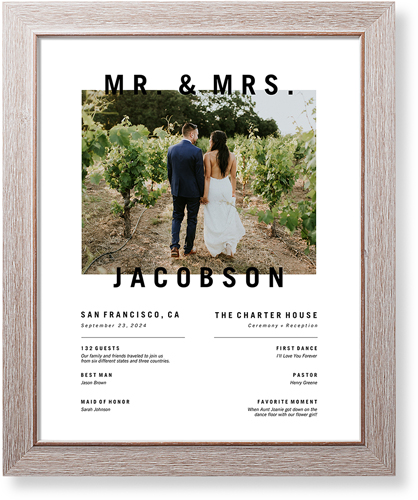 Modern and Minimal Moments Art Print, Rustic, Signature Card Stock, 16x20white