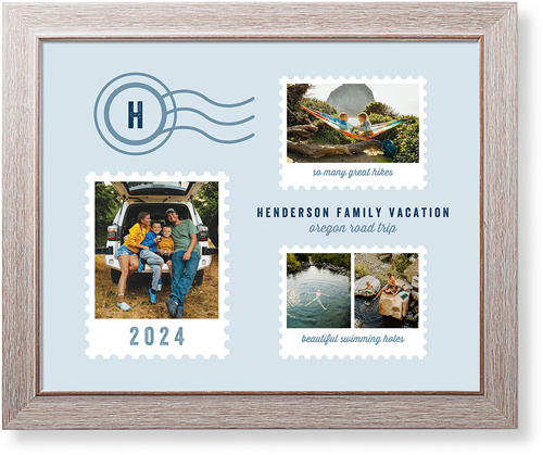 Stamp Collage Art Print, Rustic, Signature Card Stock, 16x20marine layer