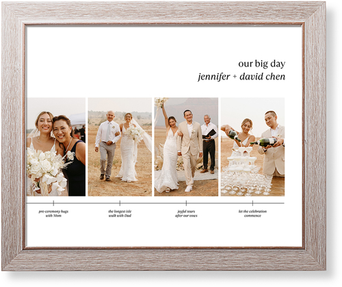 First Year Timeline Art Print, Rustic, Signature Card Stock, 16x20white