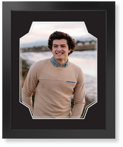 Unique Shape Art Print, -Black-Grey-Signature Card Stock-16x20