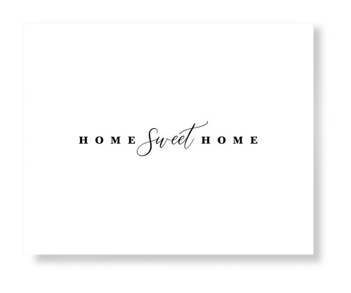 Home Sweet Home Script Art Print