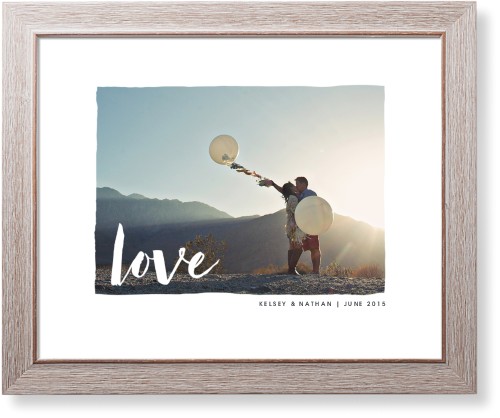 Love Script Art Print, -Rustic-White-Signature Card Stock-16x20