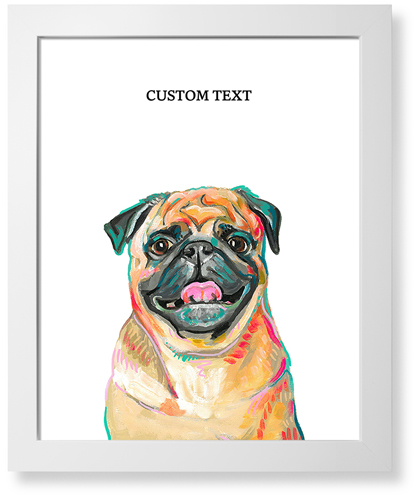 Pug Custom Text Art Print