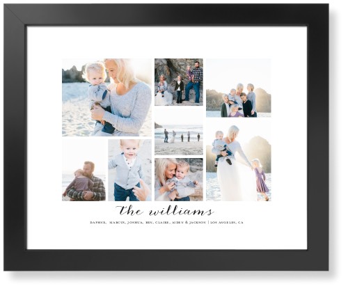 Clean Gallery Collage of Eight Art Print, -Black-Multicolor-Signature Card Stock-16x20