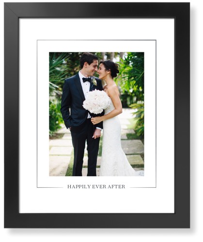 Simple Outline Border Portrait Art Print, -Black-White-Signature Card Stock-16x20