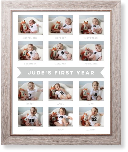 A Year in Summary Art Print, -Rustic-White-Signature Card Stock-16x20