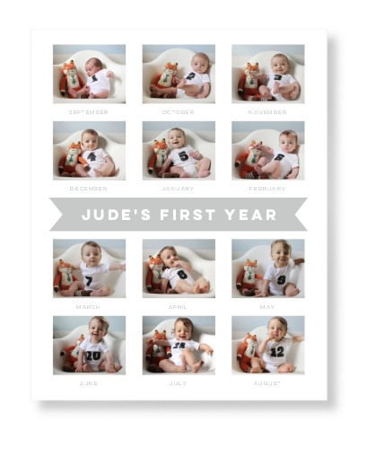 A Year in Summary Art Print, No Frame, Signature Card Stock, 16x20white