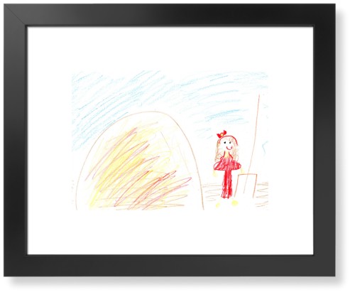 Create Your Own Kids Art Art Print, -Black-Multicolor-Signature Card Stock-16x20