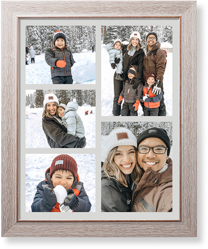 Gallery of Five Portrait Art Print, -Rustic-Multicolor-Signature Card Stock-16x20
