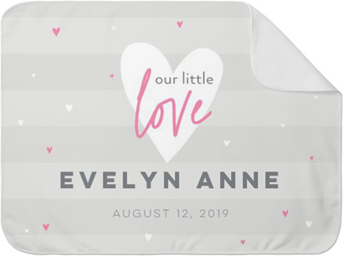 Our Little Love Baby Blanket, bubblegum