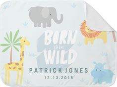 zoo born to be wild baby blanket