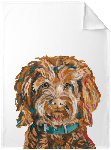 Goldendoodle Custom Text Fleece Photo Blanket, Fleece, 30x40, Multicolor