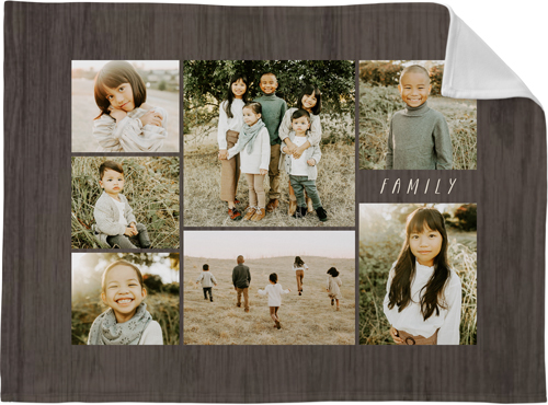 Picture Gallery Collage of Seven Fleece Photo Blanket, Fleece, 30x40, Multicolor