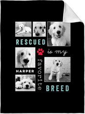 best rescued favorite breed fleece photo blanket