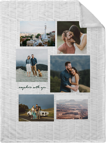 Gallery Collage of Six Portrait Fleece Photo Blanket, Plush Fleece, 30x40, Multicolor, multi